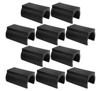 Didiseaon Coprigambe Sedie in Plastico Nero 19mm 10 Pezzi Funzione Antiscivolo e Movimento Silenzioso per Protezione Pavimento e Mobili