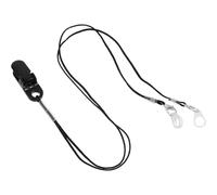 Didiseaon Cordino porta apparecchi acustici di sicurezza con clip, ABS e nylon, nero, per apparecchi acustici, fissaggio stabile, uso dietro l'orecchio