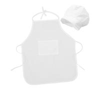 Didiseaon Costumino Chef Per Ragazzo Ragazza Cappello e Grembiule Bianco Taglia s Accessori Fotografici Adorabili Per Ragazzo Ragazza Per Servire Foto Memorabili e Uso Quotidiano