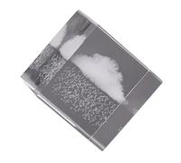 Didiseaon Cristallo Curativo da Tavolo Piccolo in Cristallo Trasparente Effetto Nuvola e Gocce di Pioggia Lucidate Decorazione Artistica per Soggiorno Ufficio e Auto Arredamento Casa