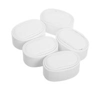 Didiseaon Cuscini Per Orologi Da Polso Mini in Pu Bianco Custodia, Set Da 5 Pezzi Per Sostituzione e Supporto Display, Resistenti e Leggeri, Per Caricatori Orologi e Viaggi