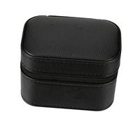 Didiseaon Custodia Orologi Portatile in Pelle Nera, Resistente All'acqua e Antivibrante, Scatola per Orologi Cerniera, per Uomo e Donna da Regalo da Viaggio