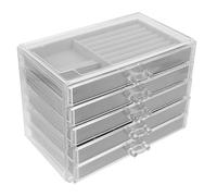 Didiseaon da Collezione per Minerali e Pietre in Acrilico Trasparente Rivestimento Protettivo Organizer Multi Scomparti per Fossili e Gioielli