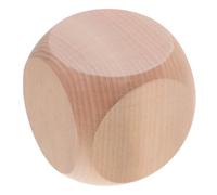Didiseaon Dado in Legno Beige a 6 Facce, Cubo 80 Mm Angoli Arrotondati per Giochi da Tavolo, Uso Versatile e Libertà Creativa, per Feste e Scenari di Gioco di Ruolo