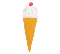Didiseaon Decorazione Cono Gelato Finto in Pvc Bianco, Facile da Pulire e Resistente alla Deformazione, per Esposizione Dessert e Feste