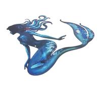 Didiseaon Decorazione Murale a Forma di Sirena in Metallo Robusto per Interno ed Esterno Arte Murale da Parete per Giardino e Patio Arredamento a Tema Oceano Installazione Facile