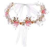 Didiseaon Fascia Per Con Di Fiori Per Bambine E Copricapo Da Damigella D'onore Accessorio Da Sposa Fascia Per Da Festa