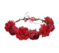 Didiseaon fascia rosa la sposa sarà la fascia veste accessori per da damigella d'onore Vestiti fiori finti fata hair charms headband fornitura per le vacanze con fiori tessuto