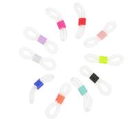 Didiseaon Fermacatena per Occhiali in Gomma Flessibile 50 Pezzi, Connettore Anti-smarrimento per Catenella Occhiali da Sole, Estremità Regolabile per Accessori Sportivi e Colore Casuale