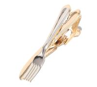 Didiseaon Fermacravatta Eleganti per Uomini a Forma di Posate in Metallo | Stile Minimalista, Tenuta Sicura su Cravatte e Camicie, per Occasioni e Colloqui di Lavoro