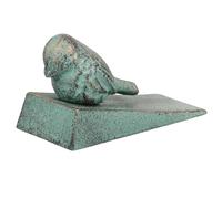 Didiseaon Fermaporta in Ghisa Decorativo con Piccolo Passero Verde Fermaporta Pesante da Pavimento per Casa Blocco Porta Resistente per Camera e Bagno