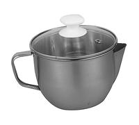 Didiseaon Filtro Olio in Acciaio Spesso con Pentola Separatore Olio e Zuppa per Cucina Domestica Resistente Temperature Capacità per Filtraggio e Conservazione Multifunzione