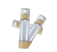 Didiseaon Flacone Cosmetico Da Viaggio Da Contenitore Separato Sottovuoto in Plastica e Bambù Flacone Vuoto Per Profumi