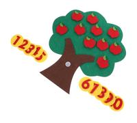 Didiseaon Giocattolo Educativo Pianta di Mele in Tessuto per Matematica Montessori per Scuola per l'Infanzia Aiuto Didattico per Contare e Memoria Puzzle Numerico Sicuro in Non