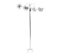Didiseaon Girandola Aereo in Ferro, Decorazione Aereo a Vento per Giardino Esterno, Ornamento da Esterno Argento, Decorazione Cortile, per Outdoor e Giardino