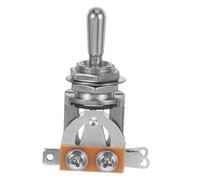 Didiseaon Interruttore Per Chitarra Elettrica Gn118 a 3 Vie Con Selettore Pickup a Levetta Argento, Punta Sostituibile e Dado Di Montaggio Zigrinato Per Controllo Tono Preciso