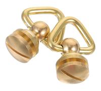 Didiseaon Kit 2 Pezzi Rivetti a Cassa in Ottone Anelli per Lavorazione Pelle, Accessori per Bagagli e Borse Artigianali, Bottone a Testa Vite Rivettata, per Cucito Fai da Te
