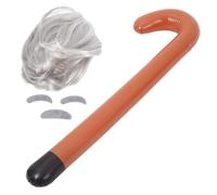 Didiseaon Kit Cosplay Di Halloween - Parrucca E Pane Da Vecchio Professore Gonfiabile Copricapo Vintage Perfetto Per Le Feste