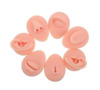 Didiseaon Kit Pratica Piercing in Silicone Flessibile Rappresentazione Corpo Realistica per Orecchio Naso Bocca Lingua Pancia Colore Chiaro Portatile e Riutilizzabile per Formazione e