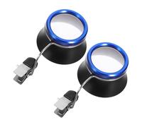 Didiseaon Lente D'ingrandimento 20x Clip per Occhiali da Lettura, Set 2 Pezzi in Lega di Alluminio per Riparazione Orologi, Gioielli, Ispezione Monete e Lavori di Precisione per Anziani