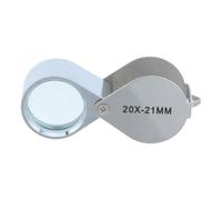 Didiseaon Lente Ingrandimento Gioielliere Tascabile 20x 21mm Argento