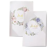Didiseaon Libri dei Voti per Matrimonio, Set da 2 Quaderni in Carta Leggera Design Elegante, Adatti per Banchetti Nuziali, Feste di Fidanzamento e Anniversari, Decorazioni