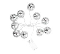 Didiseaon Luci a LED a sfera da discoteca, ghirlanda decorativa per albero | Decorazione natalizia in piastrelle di vetro riflettenti da 1,8 m con 10 LED, custodia portatile per batterie, illuminazione