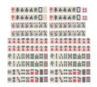 Didiseaon Mahjong Gioco Dadi Mini da Portatile e Melamina in Viaggio Facile da Trasportare Divertente da Tavolo per Riunioni Famiglia Attività All'aperto