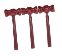 Didiseaon Martelletto Giudice in Legno Naturale, Mini Wooden Hammer per Bambini, Giocattolo Gavel Educativo per Coordinazione Occhio-Mano e Giochi di Ruolo, Set da 3 Unitá per Bambini