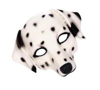 Didiseaon Maschera per Travestimenti da Festa Unisex a Forma di Cane Maculato Bianco in Pu Schiumato Effetto Tridimensionale e Senso di Realtà per Party Cosplay e Role-play