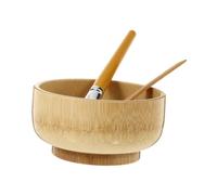 Didiseaon Maschera Viso in Legno con Ciotola Spatola e Pennello per Miscelazione Fai da Te Compatto Leggero e Riutilizzabile per Uso Domestico e Viaggi