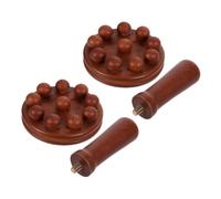 Didiseaon Massaggiatore in Legno 2pezzi per Piedi e Muscoli, Strumento Facile da Usare per Sciogliere i Nodi Muscolari, Colore Marrone, Massaggiatore Portatile per Rilassamento del Corpo