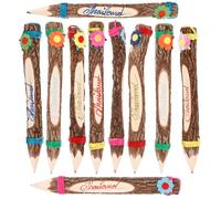 Didiseaon Matite Colorate in Legno Vintage Uniche, Set da 10 Pezzi Leggere e Pratiche per Scrivere e Disegnare, e Uso Creativo a Scuola
