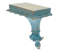 Didiseaon Mensola da Parete Sospesa Europea in Colore Azzurro Scaffale Decorativo Multiuso per Camera Bagno e Soggiorno Supporto Elegante per Piante Speaker e Oggetti Vari