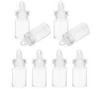 Didiseaon Mini Bottiglie di Vetro Trasparenti 10 Pezzi Tappo in Plastica, Barattoli Decorativi Piccoli per Souvenir e Fai da Te, Bottigliette da Desideri Portatili per Viaggi e Artigianato