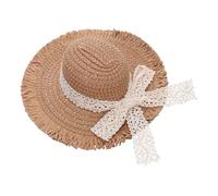 Didiseaon Mini Cappelli Di Paglia Intrecciati Pizzo Cappellini in Miniatura Per Bambole Decorazioni Fai Da Te Per Lavoretti e Feste Con Animali Domestici Di Bambole