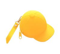 Didiseaon Mini Portamonete Silicone Forma di Cappellino da Baseball Portafoglio Candy Color Mini Pochette Cartoon Giallo Portamonete per Monete e Piccoli Oggetti