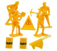 Didiseaon Miniature Figurine Lavoratori Edili in Plastica Realistiche per Decorazioni Torte e Giochi di Ruolo Modelli Costruzione per Feste Compleanno