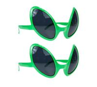 Didiseaon Occhiali Resistenti Divertenti 2 Pezzi in Plastica da Festa e Accessori Fluo Verde Chiaro e Dettagliati per Costume Cosplay per Street Shot e Viaggi