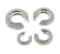Didiseaon Orecchini Clip Auricolari da Donna 4 Pezzi Strass Bianco Non Trafitto Comodi alla Moda per Feste e Lavoro in Rame
