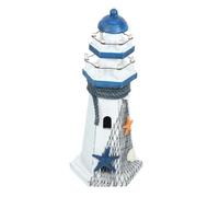 Didiseaon Ornamenti Decorativi del Faro Spiaggia Piccolo statuina da tavola costiera costiero Arredamento Ornamento di Faro in Legno Forniture per la casa Faro in Stile mediterraneo Resina