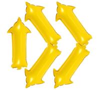 Didiseaon Palloncini Gialli Eleganti Set di 5 a Forma di in Pellicola di Alluminio Pe Per Decorazioni di Feste di Compleanno e Matrimoni