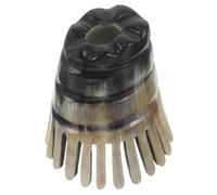 Didiseaon Pettine Massaggiante per Massaggio Rilassante Struttura Ergonomica e Meridiana in Corno Naturale Nero e Guasha per Cuoio Capelluto Adatto a Uomini e Donne
