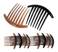 Didiseaon Pettine Per Chioma in Acrilico 10 Pezzi Pettine a 7 Denti Per Donne Design Classico e Adatto Per Ogni Acconciatura Colore e Caffè Dimensioni Portatili