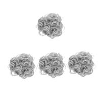 Didiseaon Pezzo Da 4 Pezzi Pettine per boccioli di fiori retrò Finto chignon pettinino per chignon panino finto extension di ciambelle finte finti filo per alte temperature