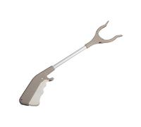 Didiseaon Pinza per Rifiuti in Lega di Alluminio e Plastico Beige, Utile per Raccogliere Oggetti ad Alta Quota Fino a 9 Cm, Ruotabile di 90°, per Uso Quotidiano