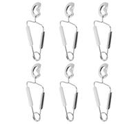 Didiseaon Pinze per Lumache in Acciaio Inox 6 Pezzi Pinze da Cucina a Molla per Buffet e Snack Morsetti Resistenti al Calore per Frutta e Molluschi Utensili per Servizio Alimenti