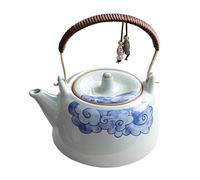 Didiseaon Porcelain Loose Leaf Teapot in Ceramic With Handle Traditional Chinese Kettle For Home Brewing And Small Gatherings Easy To Clean And