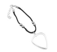 Didiseaon Porta Plettri per Chitarra Piccolo in Metallo con Bracciale a Forma di Cuore e Custodia Espositiva, Accessori Essenziali per Chitarristi e Organizer Portatile per Plettri
