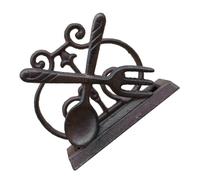 Didiseaon Porta Tovaglioli in Ghisa Marrone Forma di Forchetta e Cucchiaio, Stile Rustico Elegante, Stabile Sul Tavolo, per Ristorante e Festa